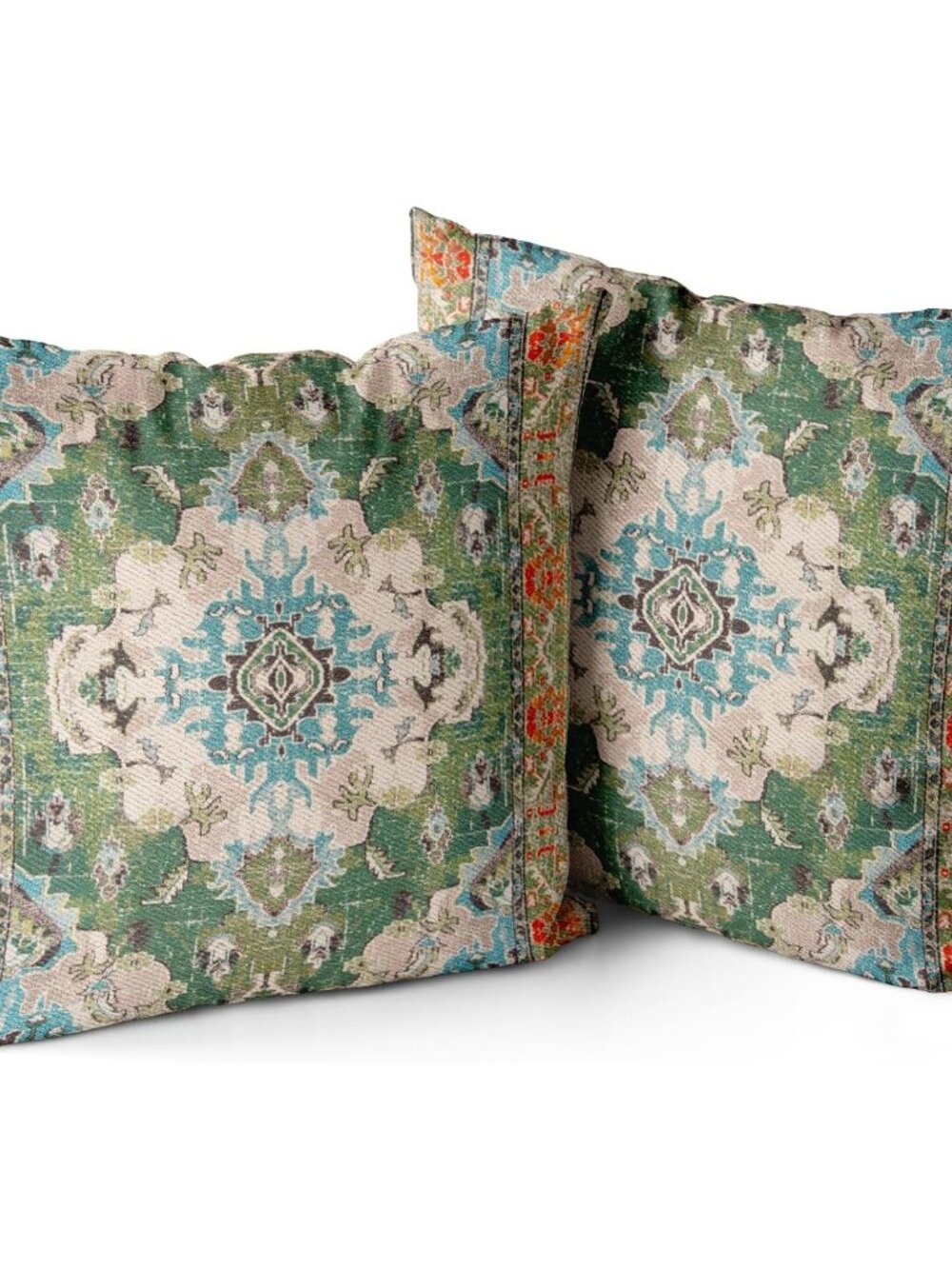 Boho Throw Pillow Covers 18x18 inch Set of 2 Boho Rug Carpet Double Sided Patter